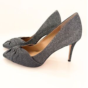 Ann Taylor Shimmering Gray Heels great condition